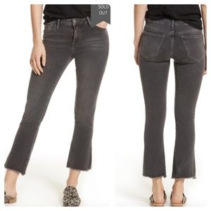 Free People Straight Leg Cropped Raw Hem Jean